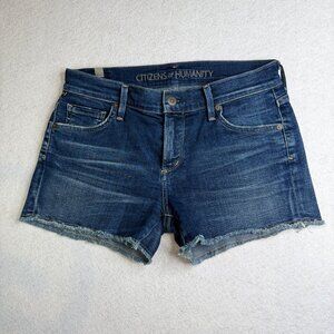 Citizens of Humanity Dark Wash Cutoff Denim Jean Shorts Women Size 25